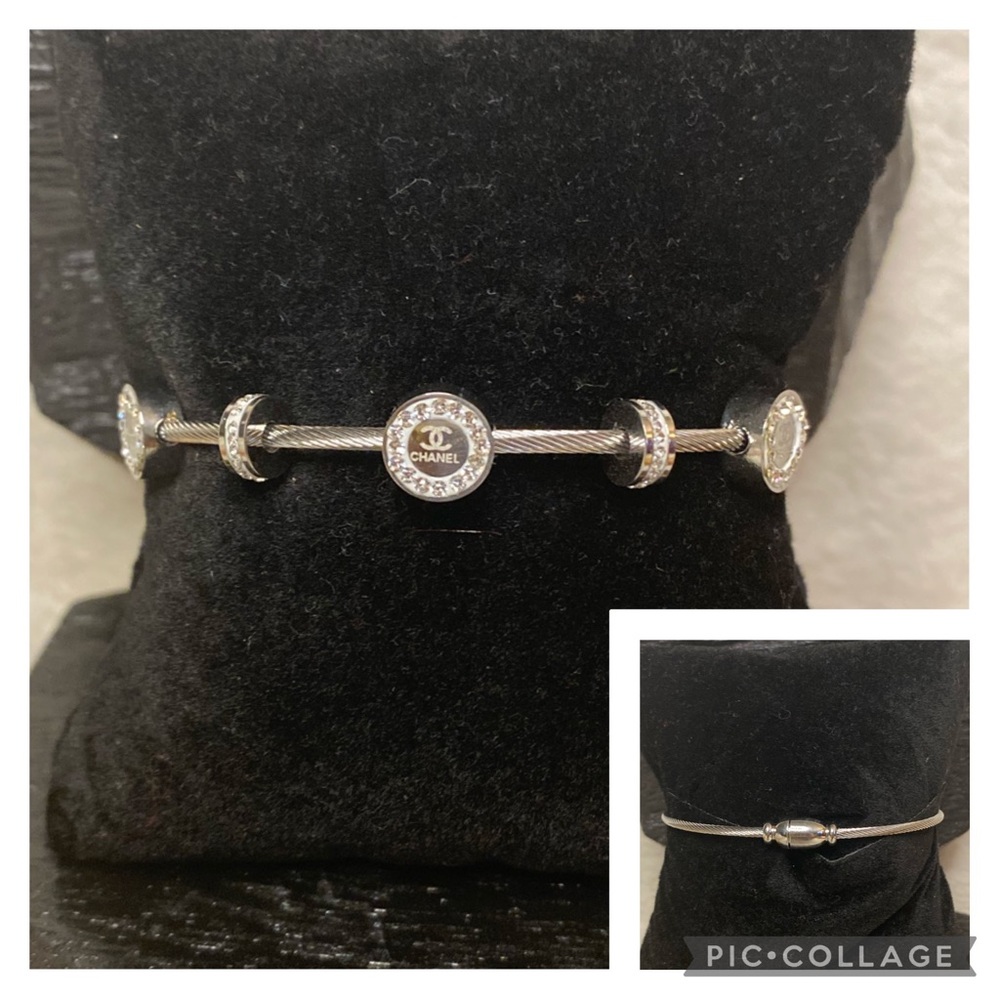 Stainless Steel Bracelet with rhinestones